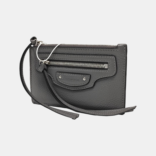 Authenticated pre-owned  Classic City Calfskin Grey Card Holder - Card Holder at Looply