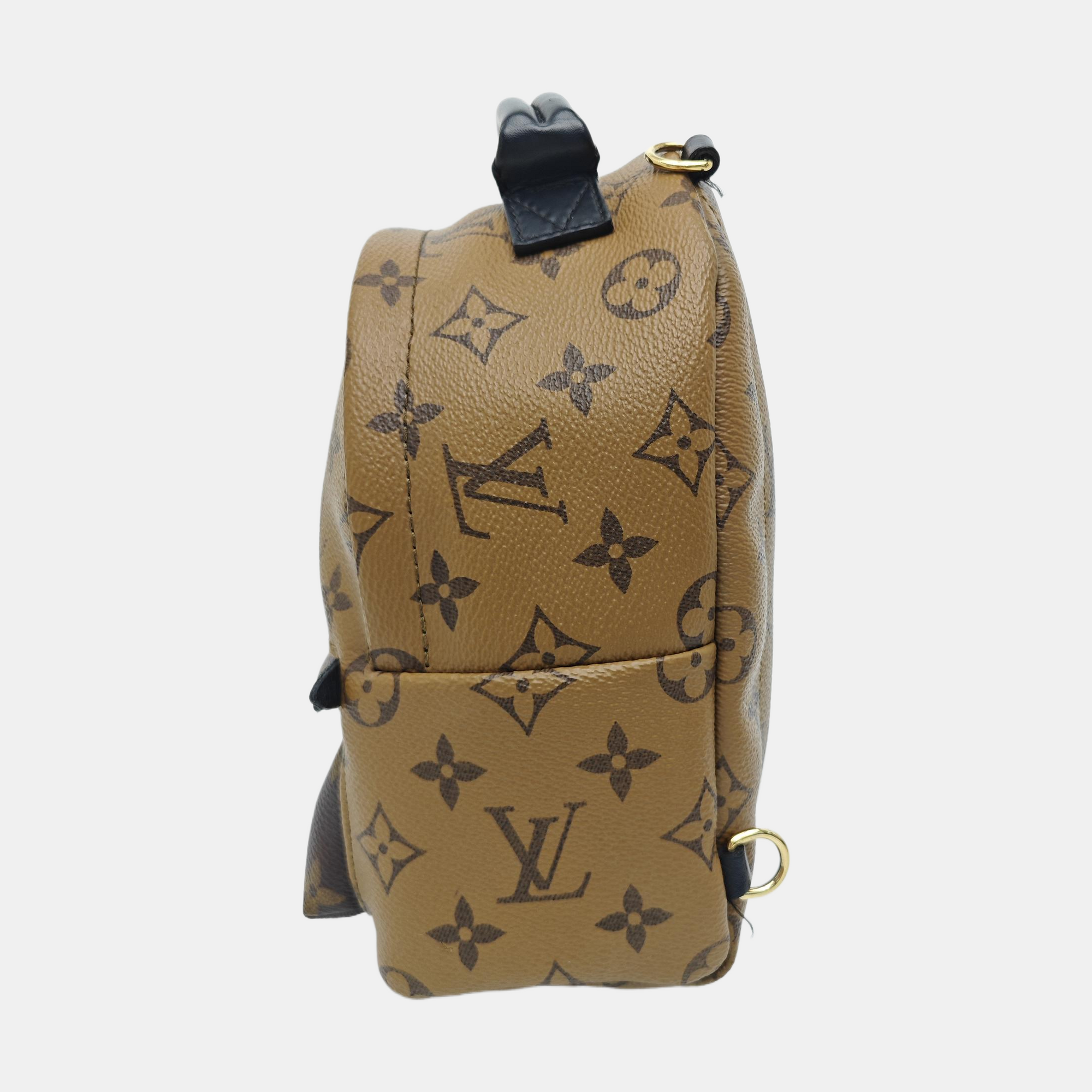 PALM SPRINGS Mini Monogram Coated Canvas Brown
