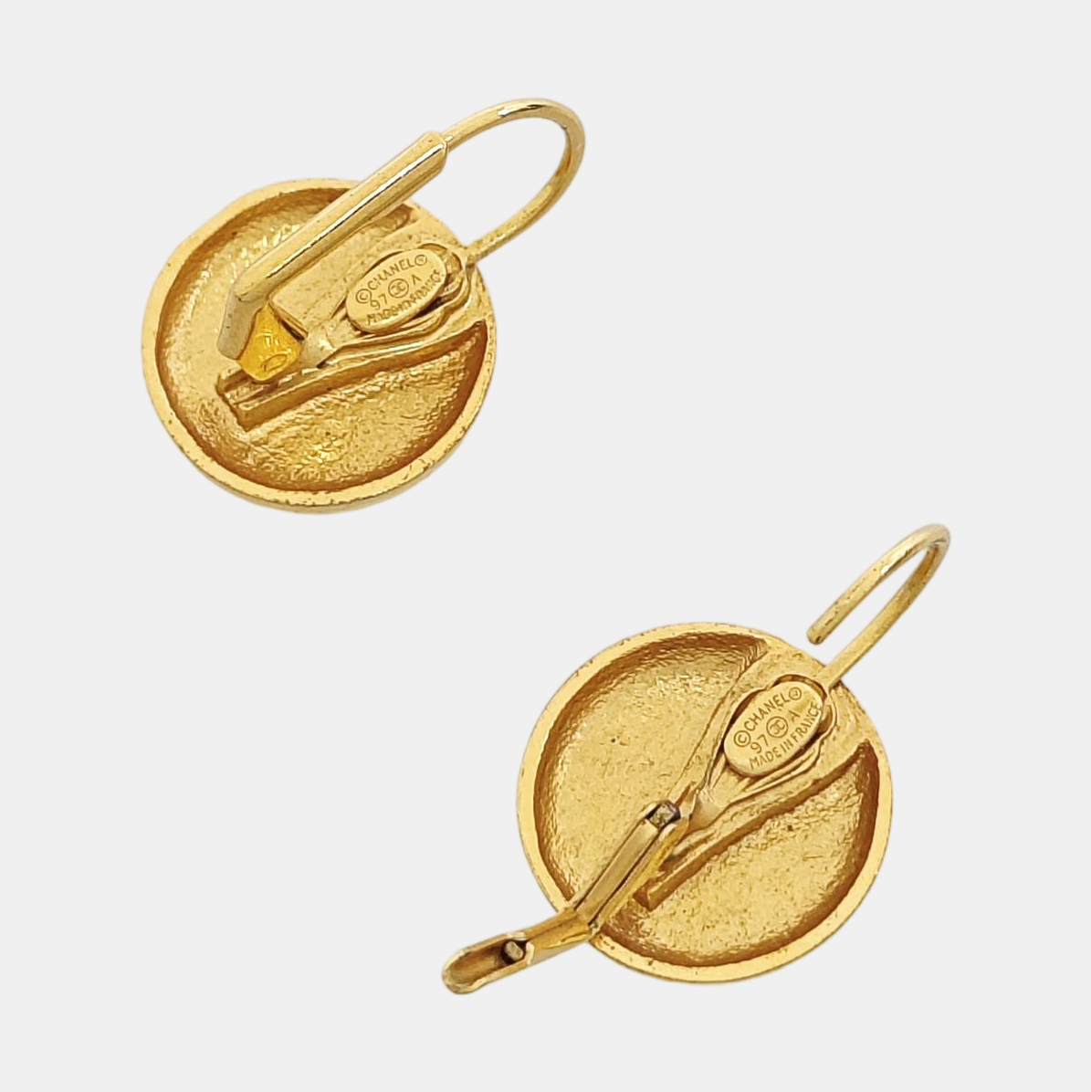 Metal Gold Clip On Earrings