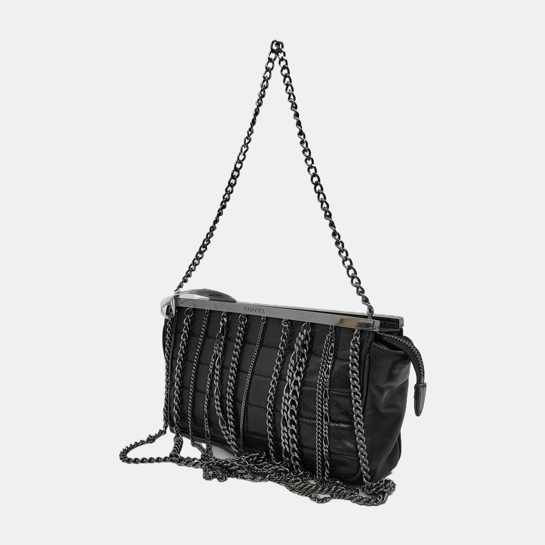 CHOCOLATE BAR Quilted Lambskin Black