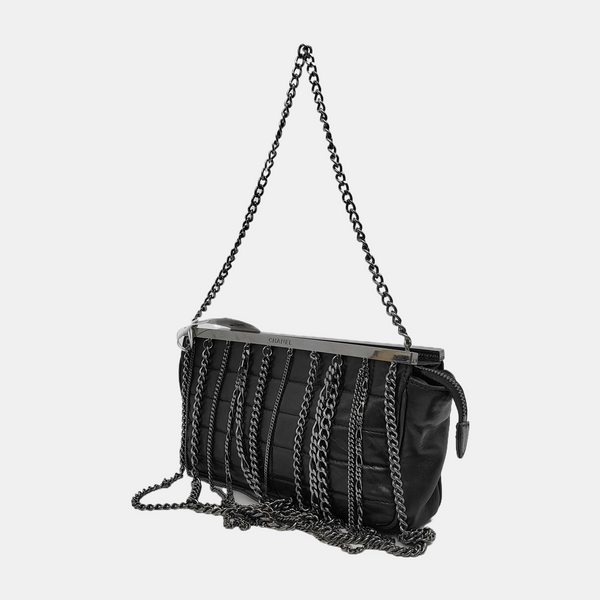 CHOCOLATE BAR Quilted Lambskin Black