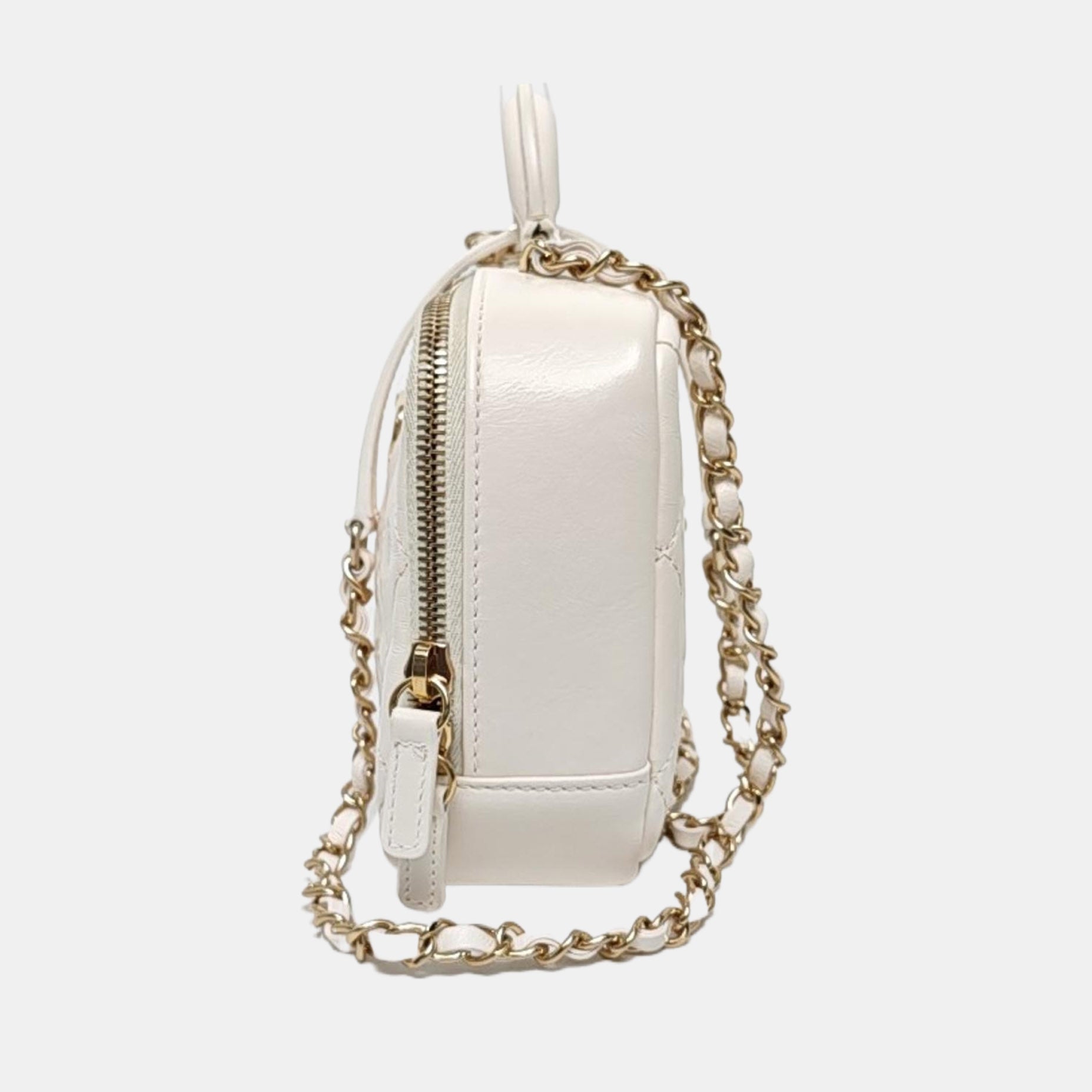 Quilted Lambskin White
