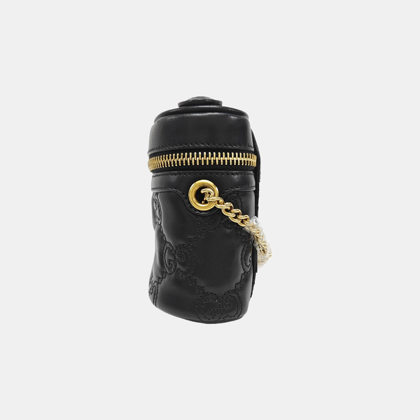 Monogram Calfskin Shoulder Bag Black