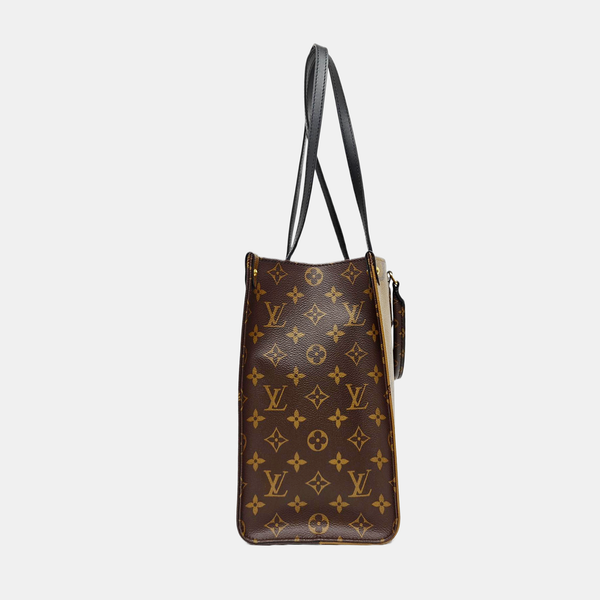 ONTHEGO MM Monogram Coated Canvas Brown