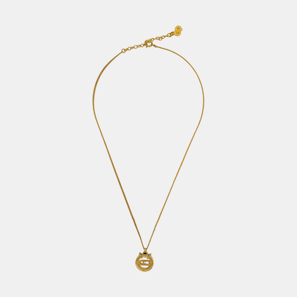 Petit CD Metal Gold Necklace