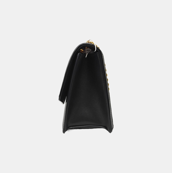 Quilted Calfskin Shoulder Bag Black