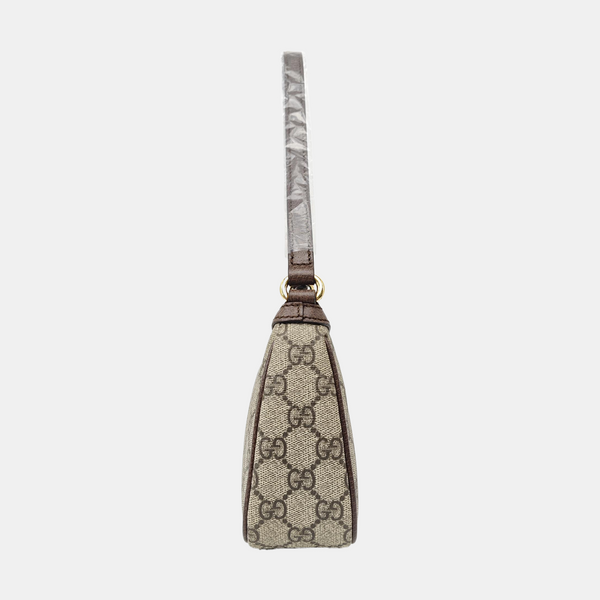 Ophidia Small Monogram Coated Canvas Brown