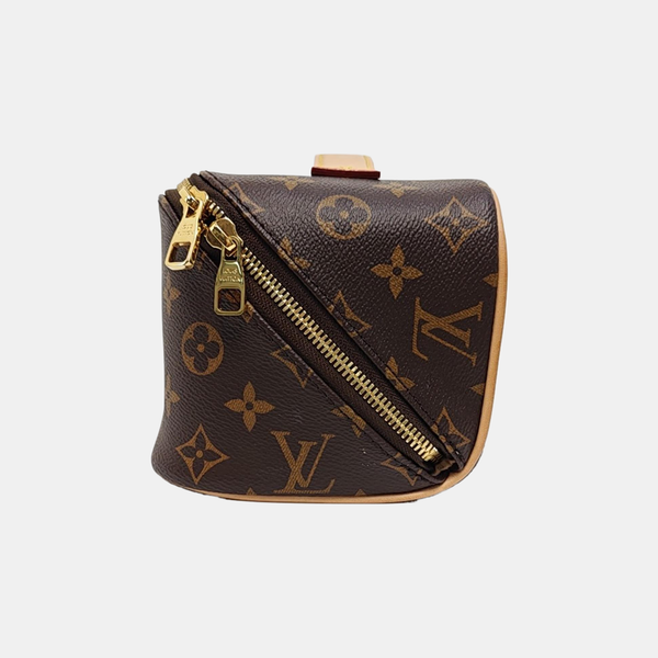 Monogram Coated Canvas Top Handle Bag Brown
