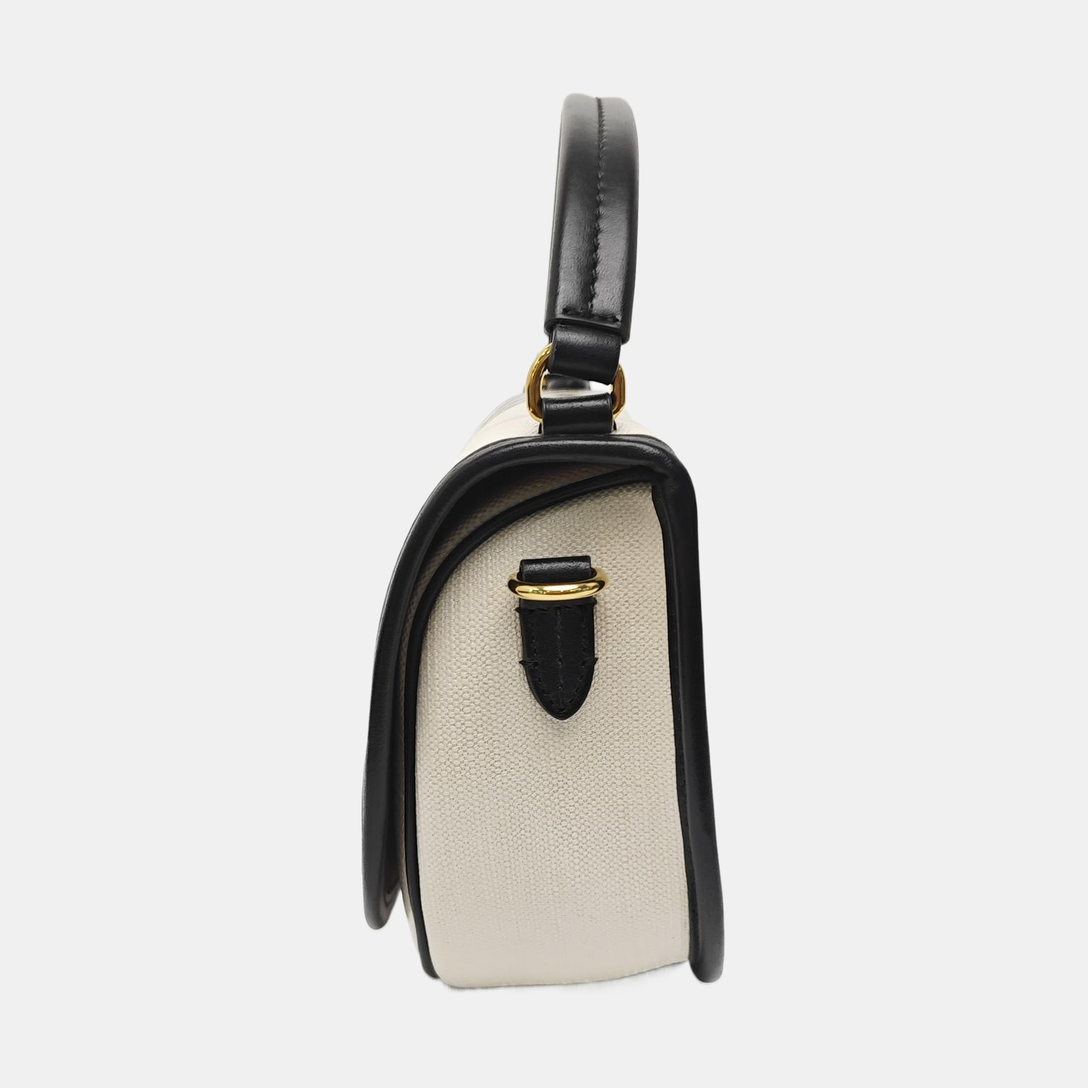 Coated Canvas Shoulder Bag Beige