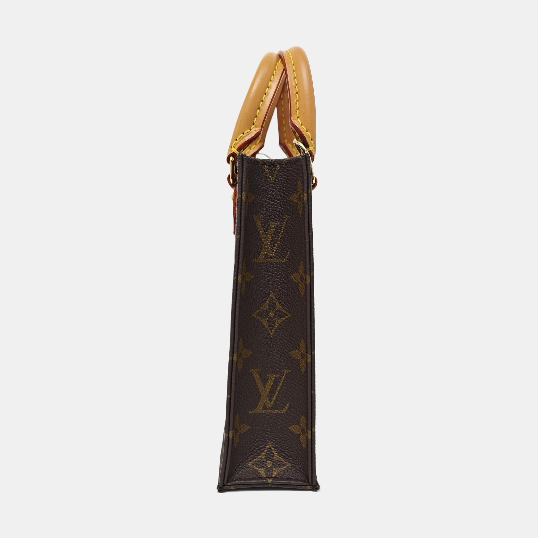 SAC PLAT Mini Monogram Coated Canvas Brown
