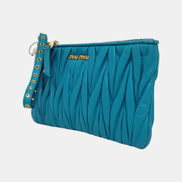 Matelassé Quilted Lambskin Blue