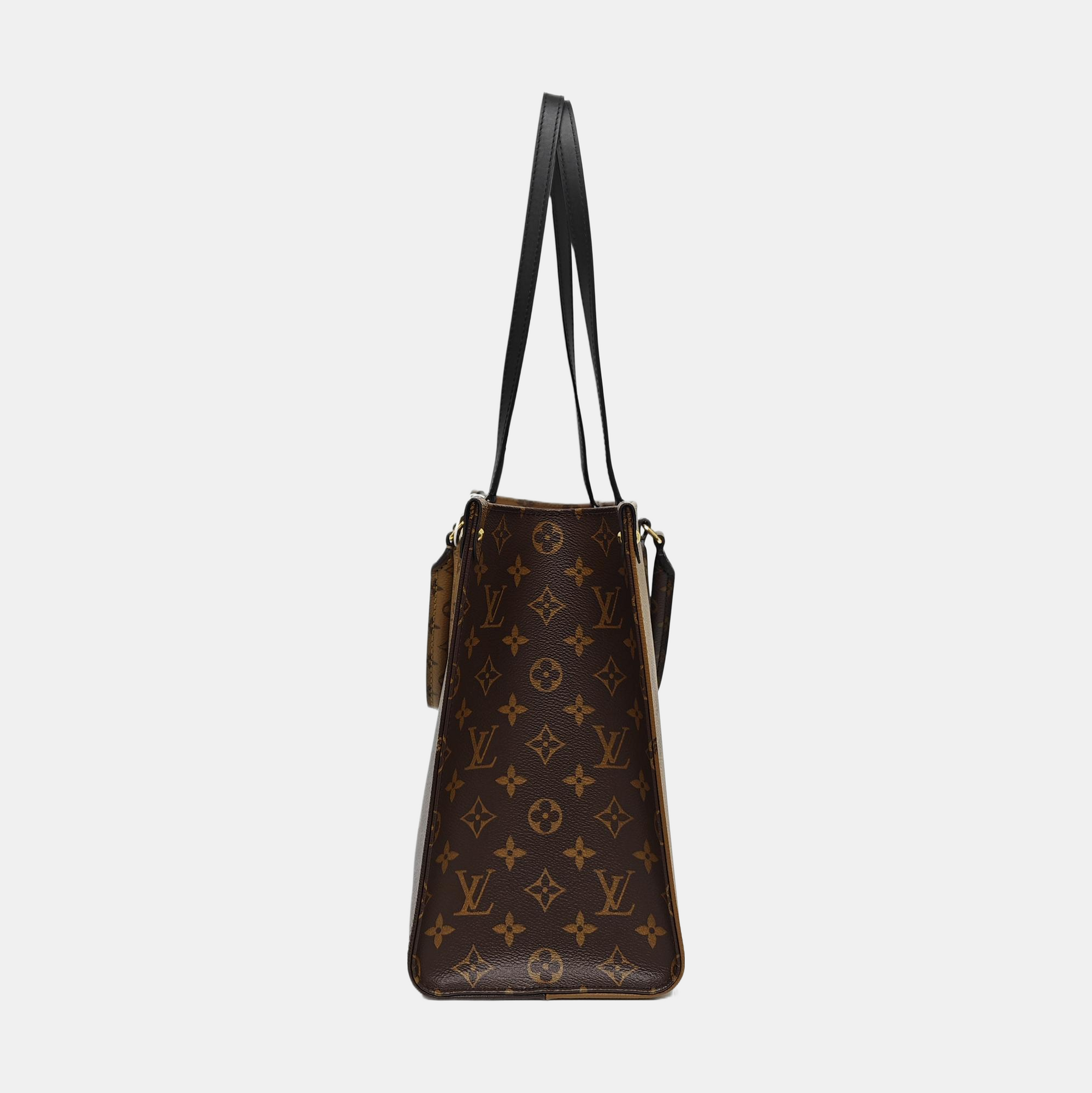 Authenticated pre-owned  ONTHEGO MM Monogram Coated Canvas Brown - Tote Bag at Looply