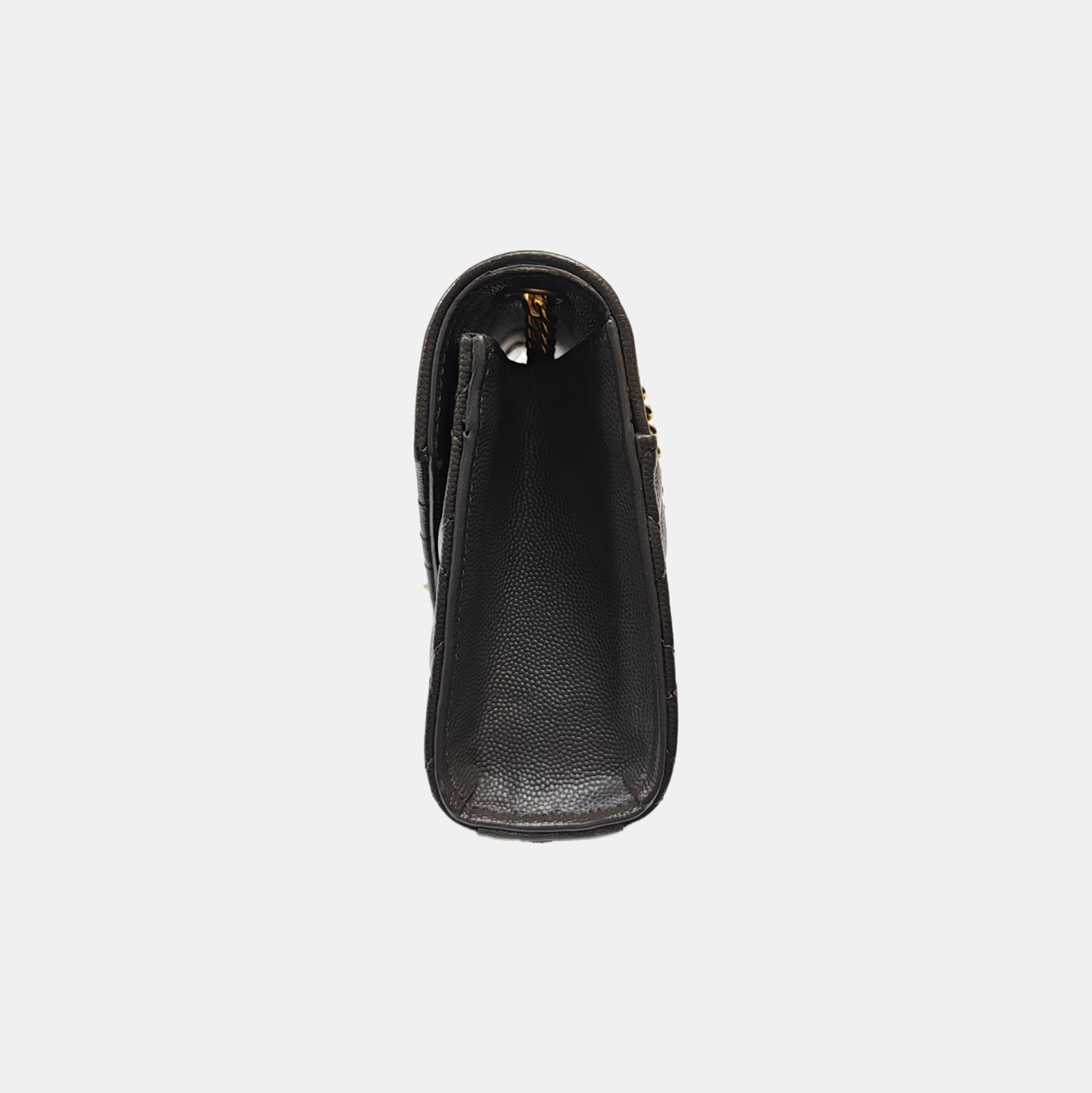 ENVELOPE Small Quilted Calfskin Gray