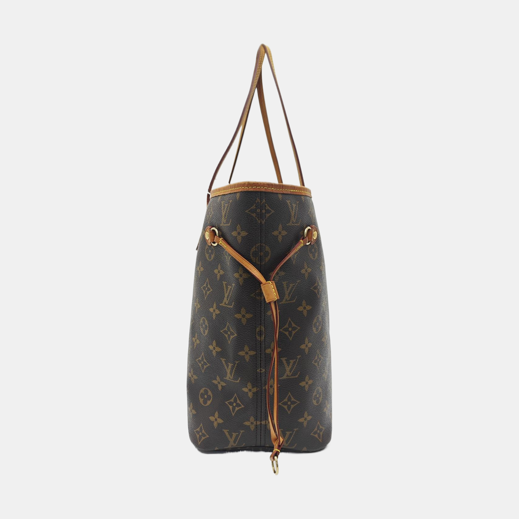NEVERFULL MM Monogram Coated Canvas Brown