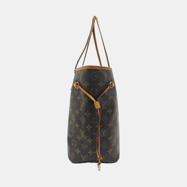 NEVERFULL MM Monogram Coated Canvas Brown