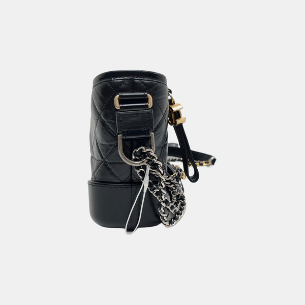 GABRIELLE Small Quilted Calfskin Black