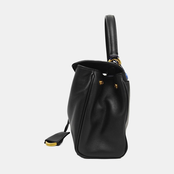 Calfskin Shoulder Bag Mini Black