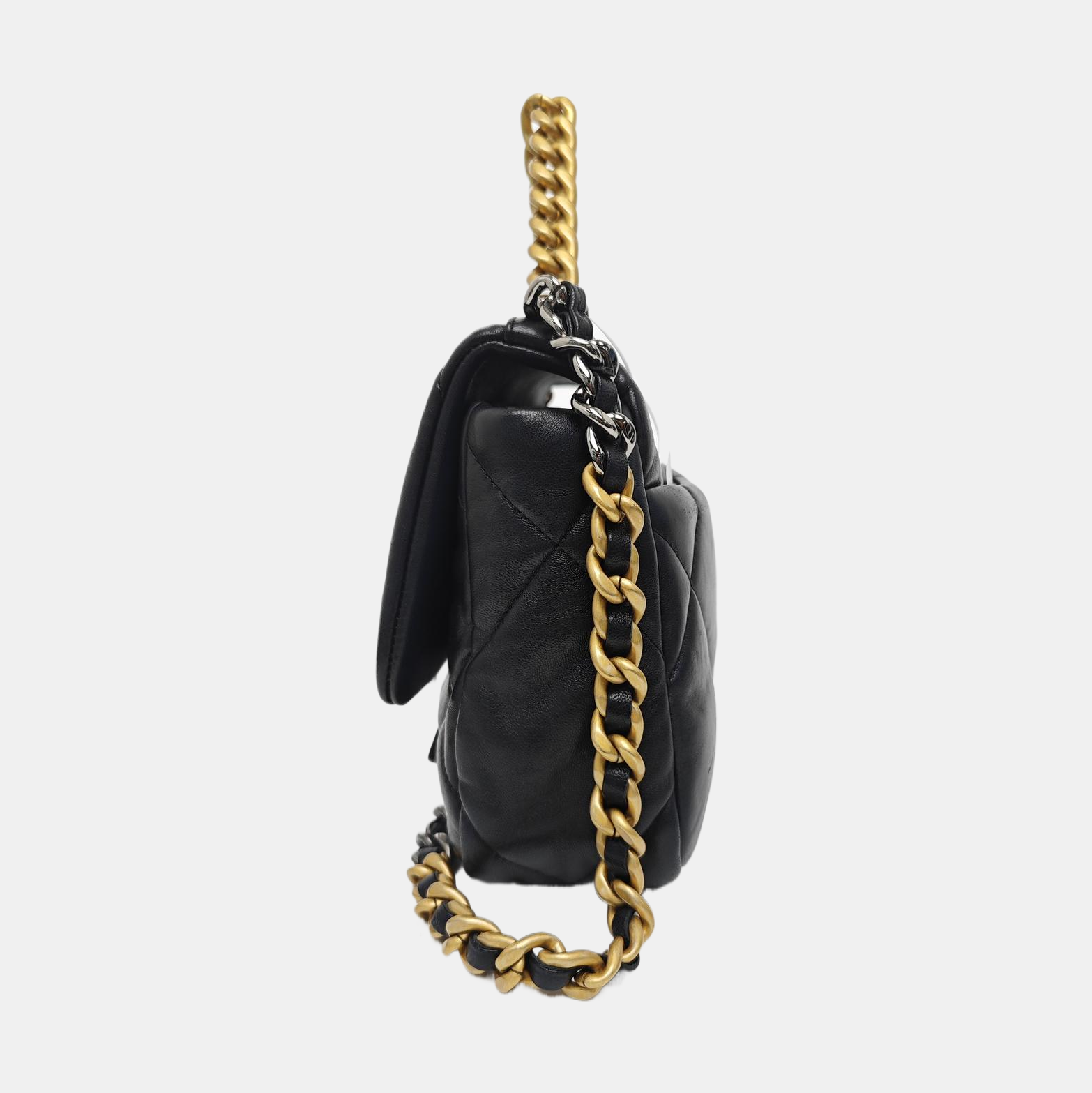 CHANEL 19 Small Quilted Lambskin Black