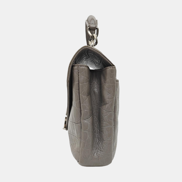 COLLEGE Medium Calfskin Gray