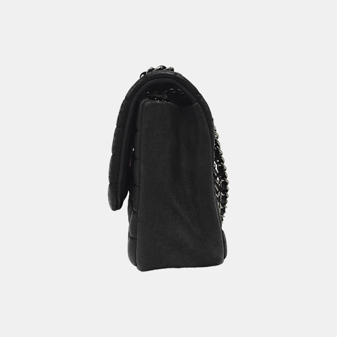 Quilted Calfskin Shoulder Bag Black