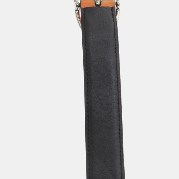 Orange Leather Belt