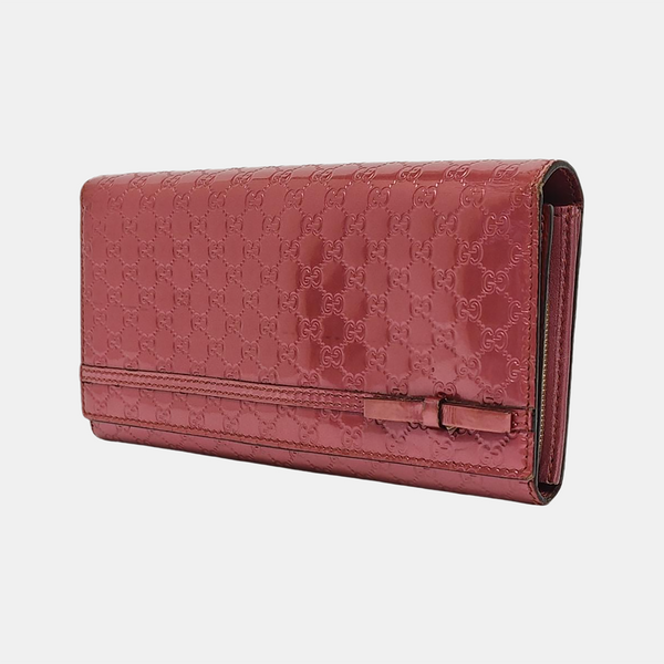 Monogram Patent Leather Wallet Pink