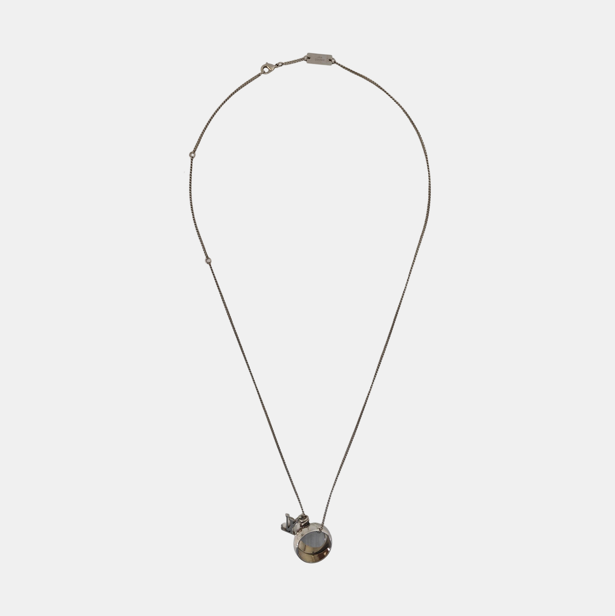 Monogram Metal Silver Necklace