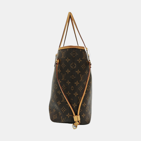 NEVERFULL MM Monogram Coated Canvas Brown