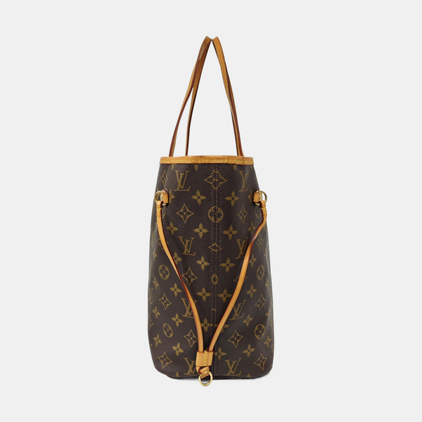NEVERFULL MM Monogram Coated Canvas Brown