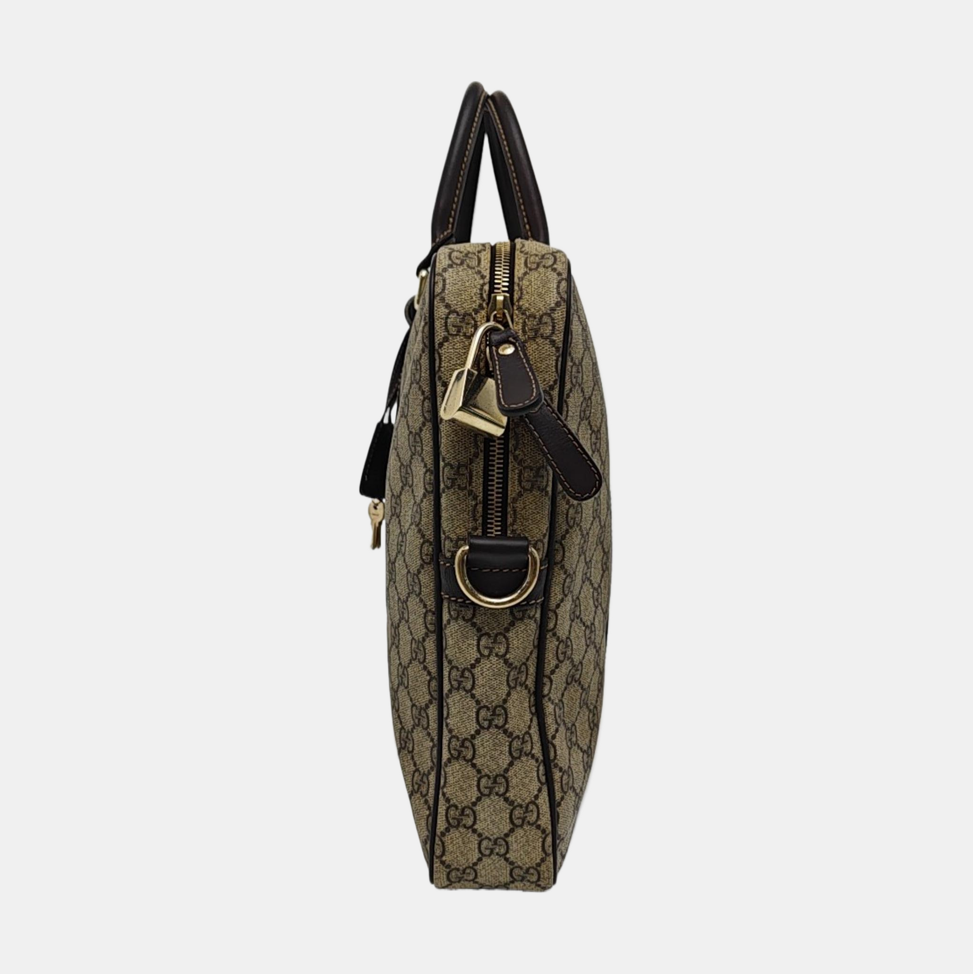 Monogram Coated Canvas Top Handle Bag Beige