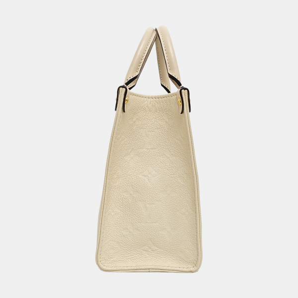 ONTHEGO PM Monogram Calfskin Beige
