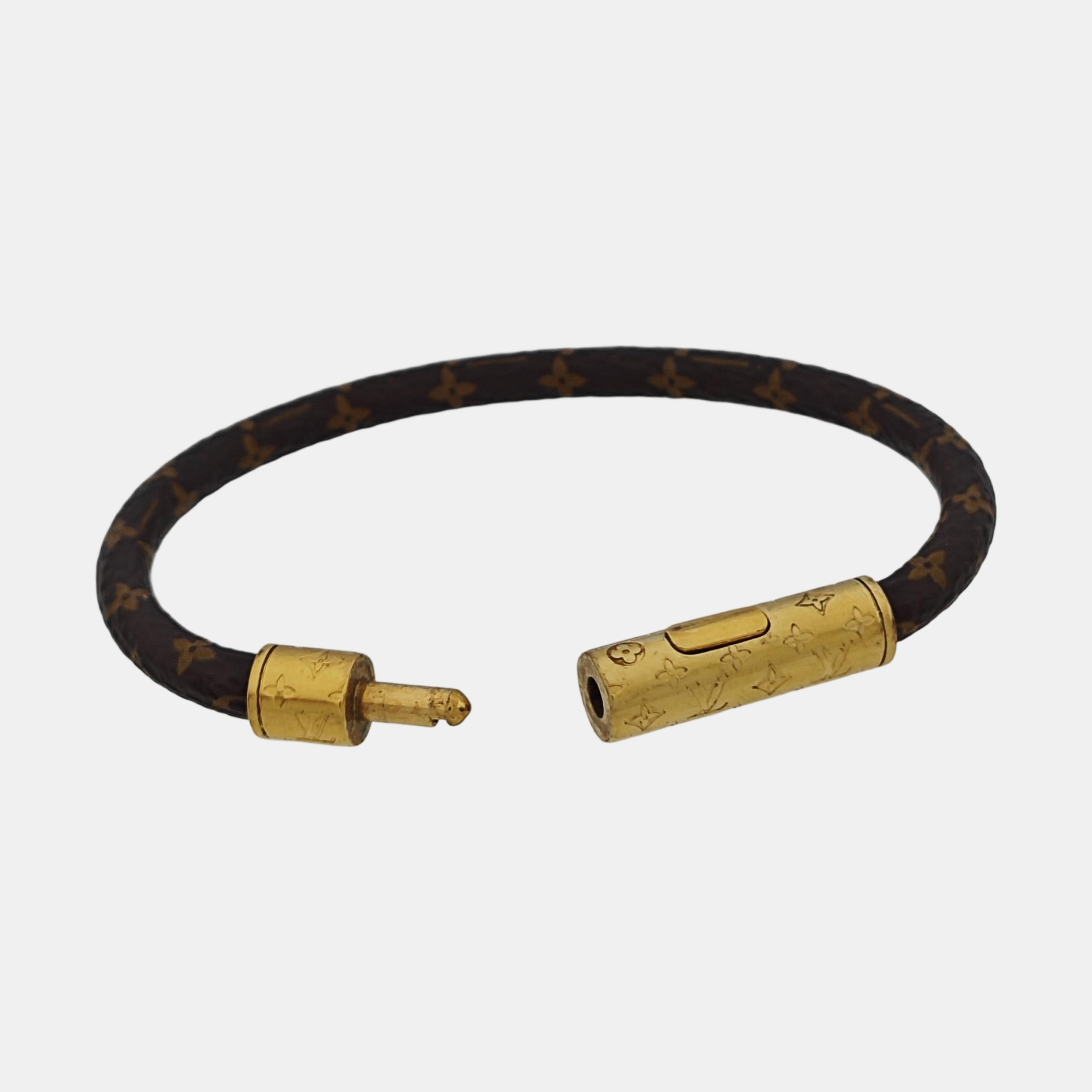 CONFIDENTIEL Coated Canvas Brown Bangle