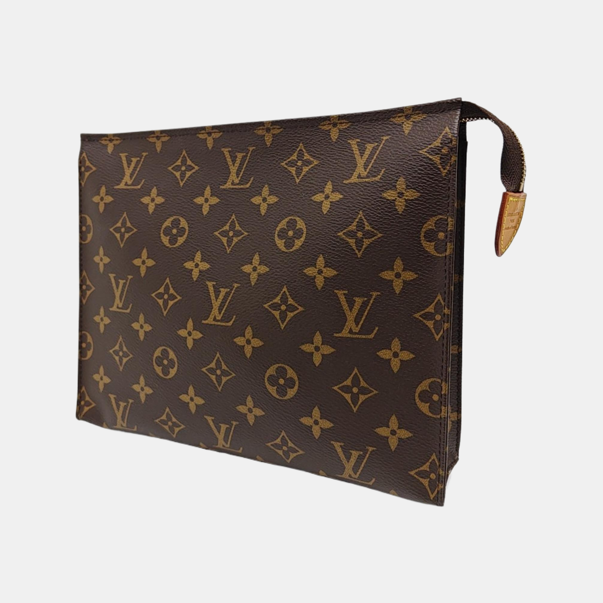TOILET POCKET 26 Monogram Coated Canvas Brown