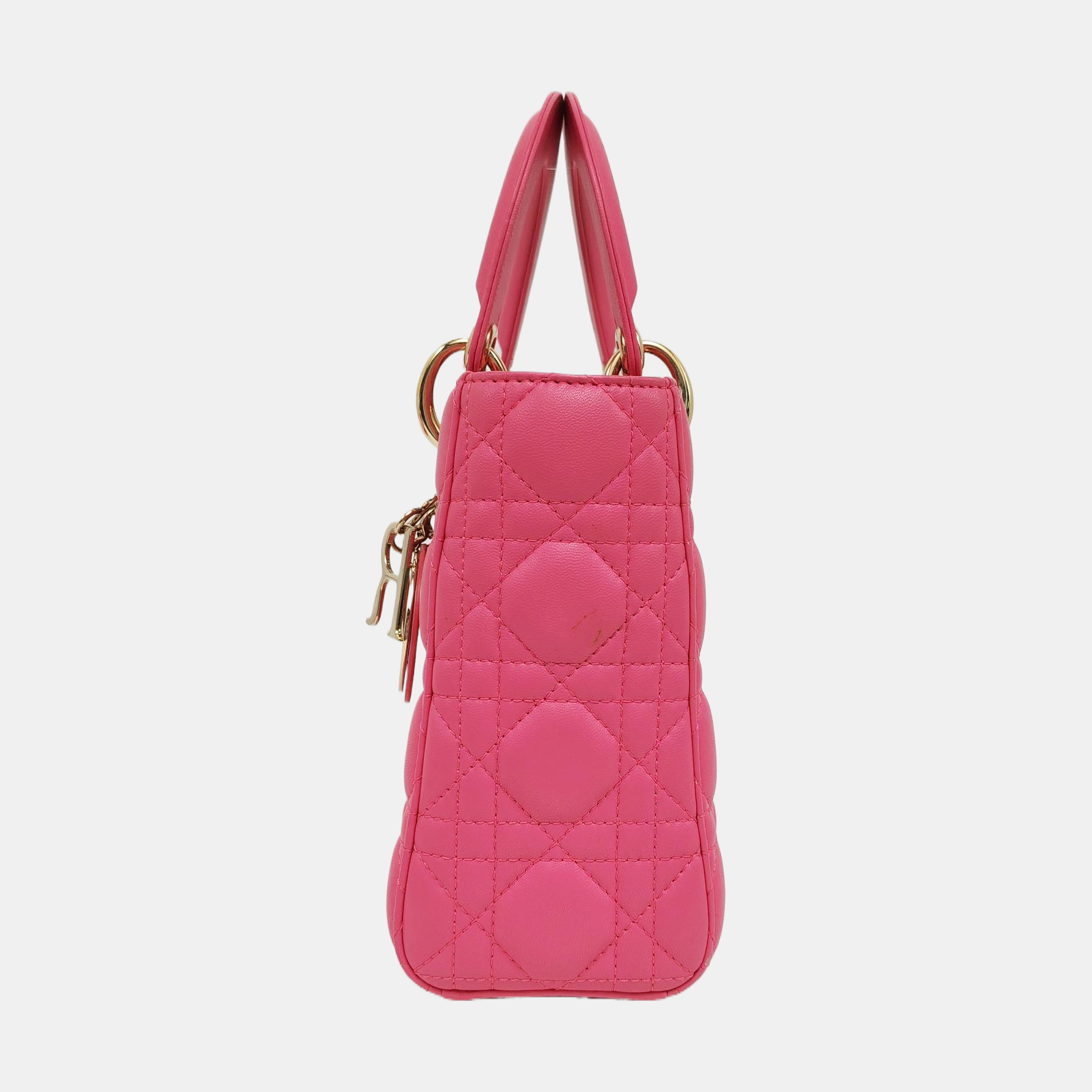 Authenticated pre-owned  Lady Dior Small Cannage Lambskin Pink - Tote Bag at Looply