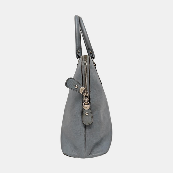 Calfskin Top Handle Bag Blue