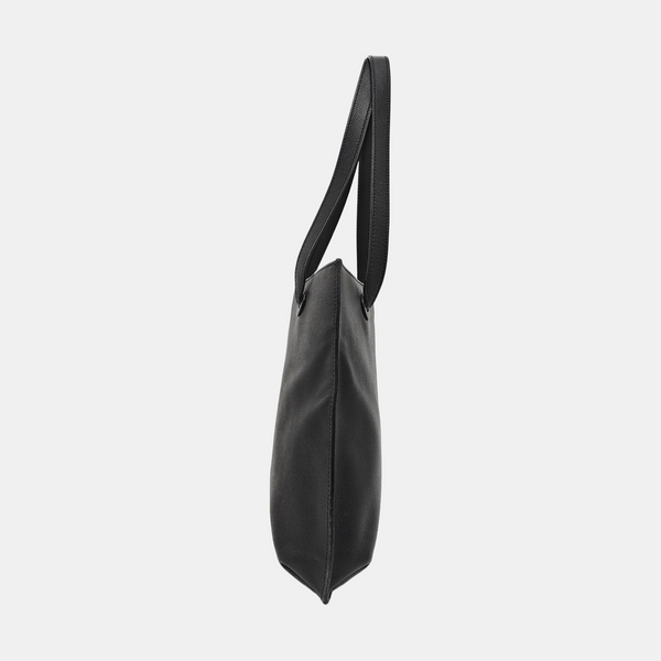 Grained Calfskin Tote Bag Black