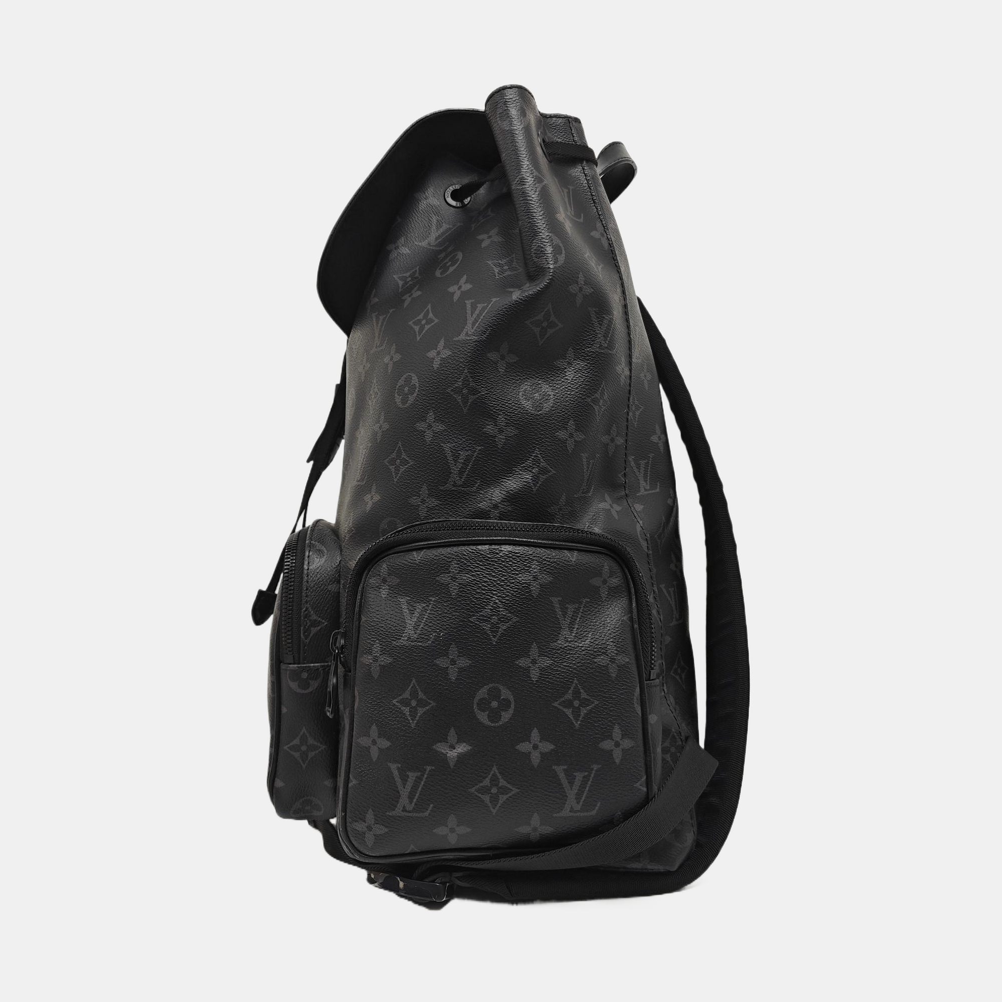 TRIO Monogram Coated Canvas Black