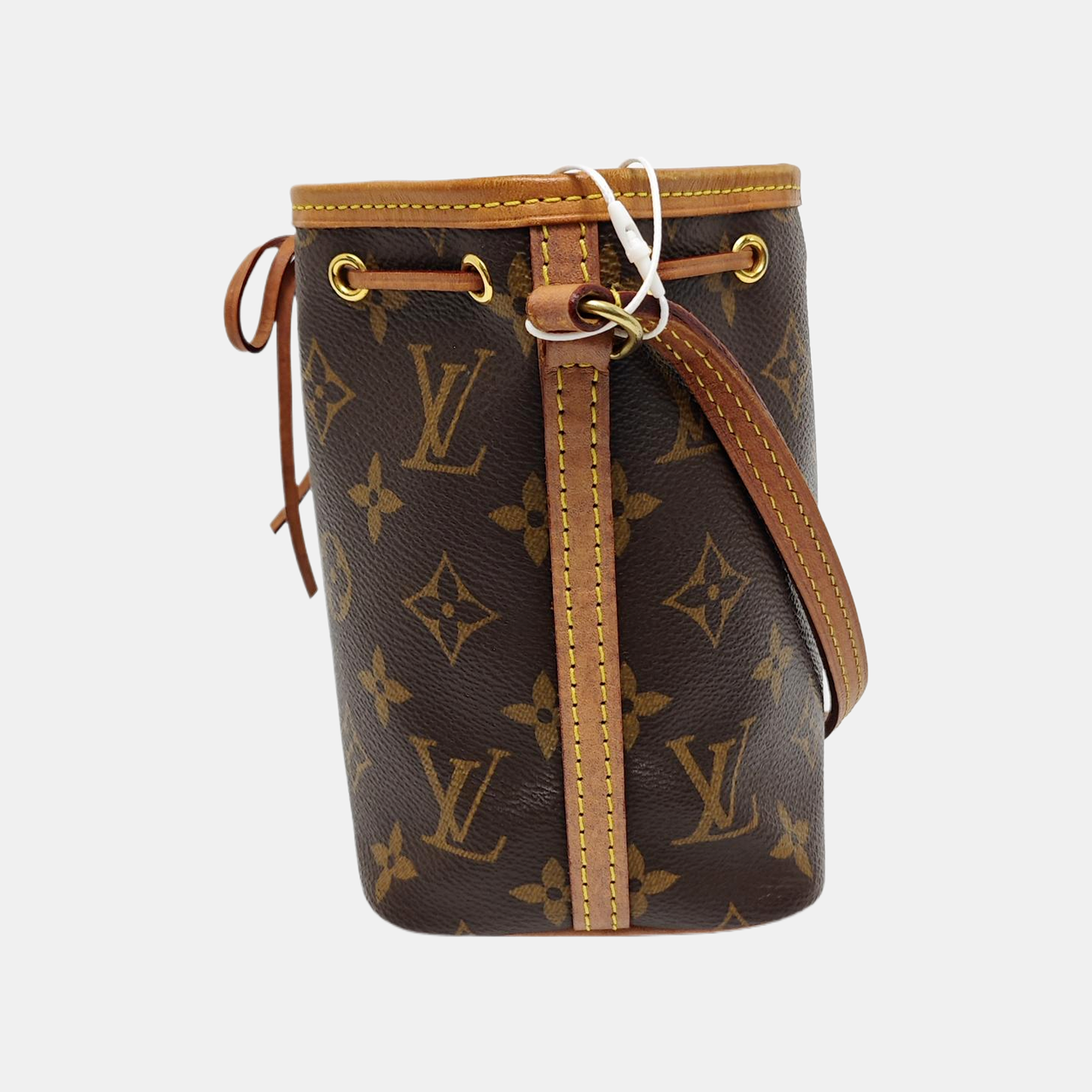 Authenticated pre-owned  NÉONOÉ Nano Monogram Coated Canvas Brown - Bucket Bag at Looply