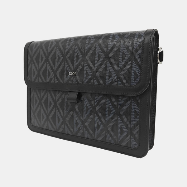 Hit The Road Oblique Coated Canvas Black