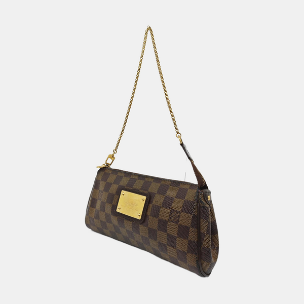 EVA Damier Ebene Coated Canvas Brown