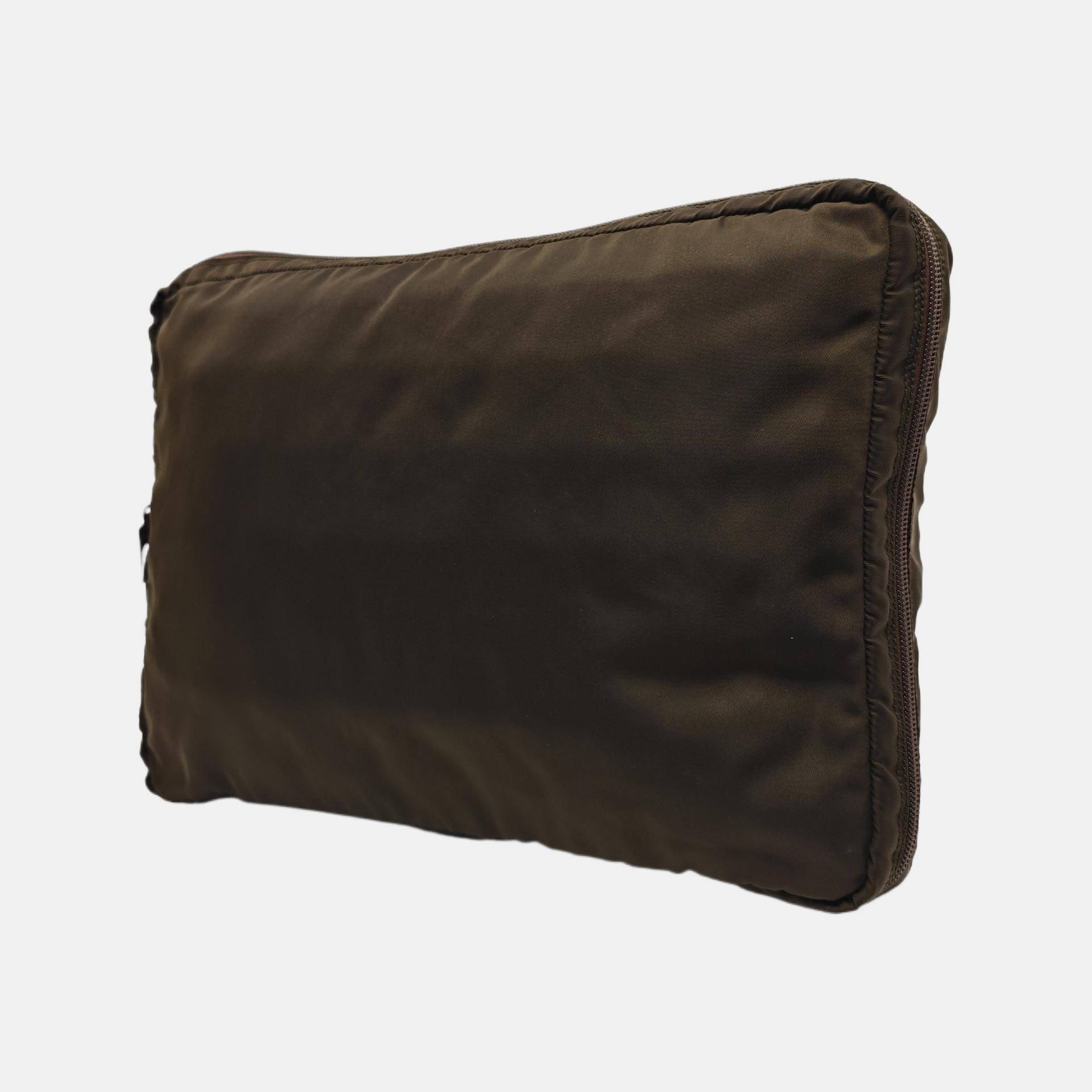 Nylon Clutch Brown