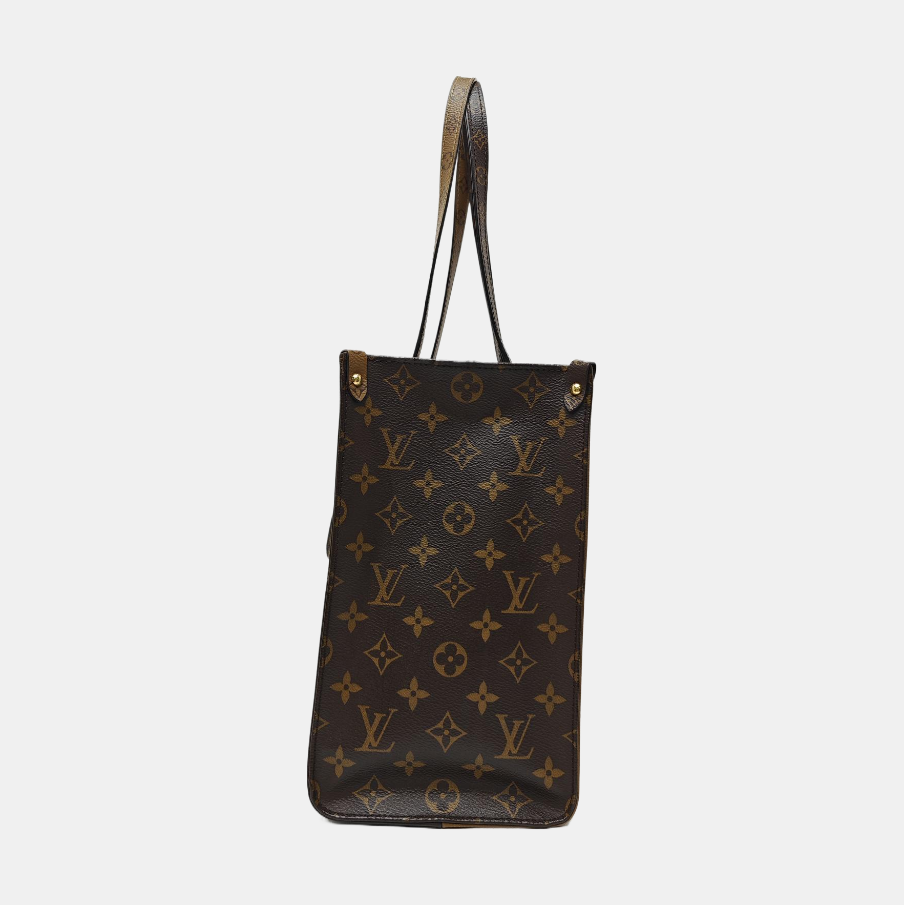 ONTHEGO MM Monogram Coated Canvas Brown
