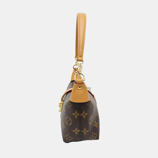 Pochette Mia Monogram Coated Canvas Brown