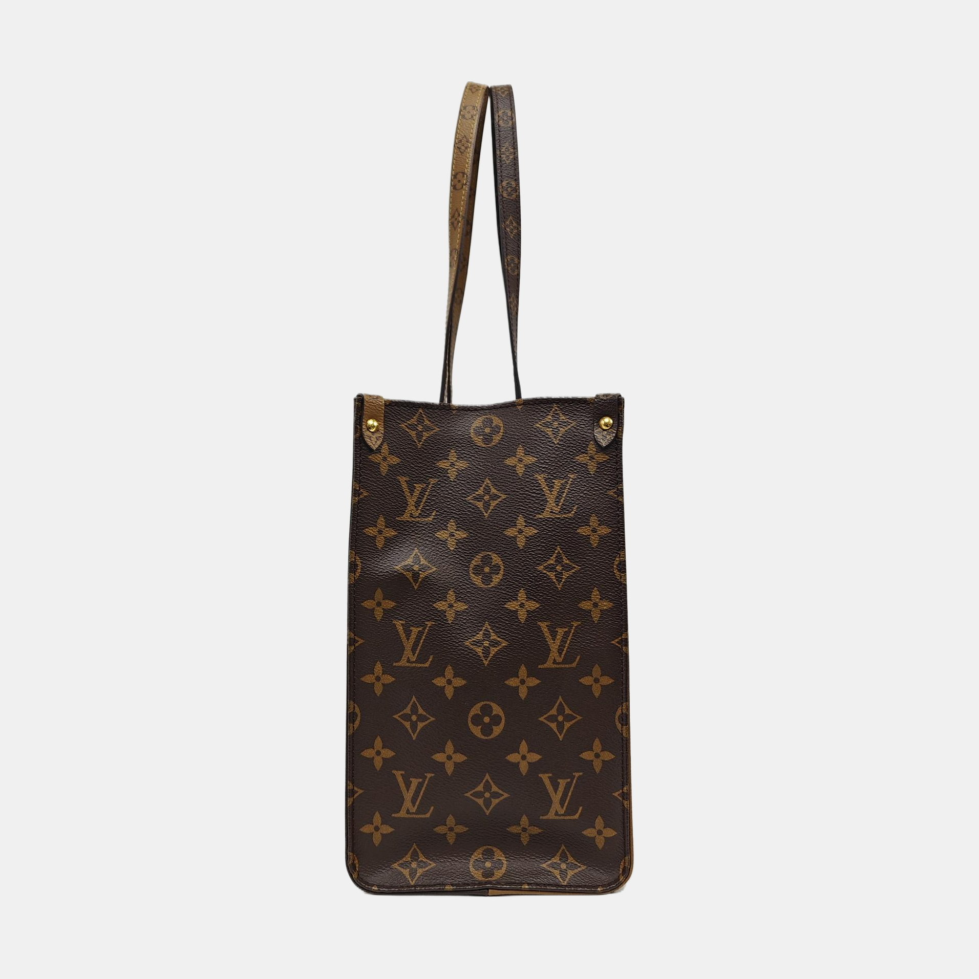 Authenticated pre-owned  ONTHEGO MM Monogram Coated Canvas Brown - Tote Bag at Looply