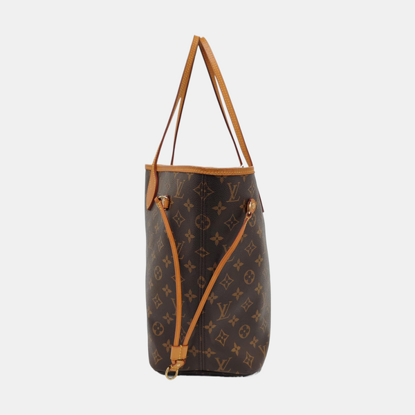 NEVERFULL MM Monogram Coated Canvas Brown