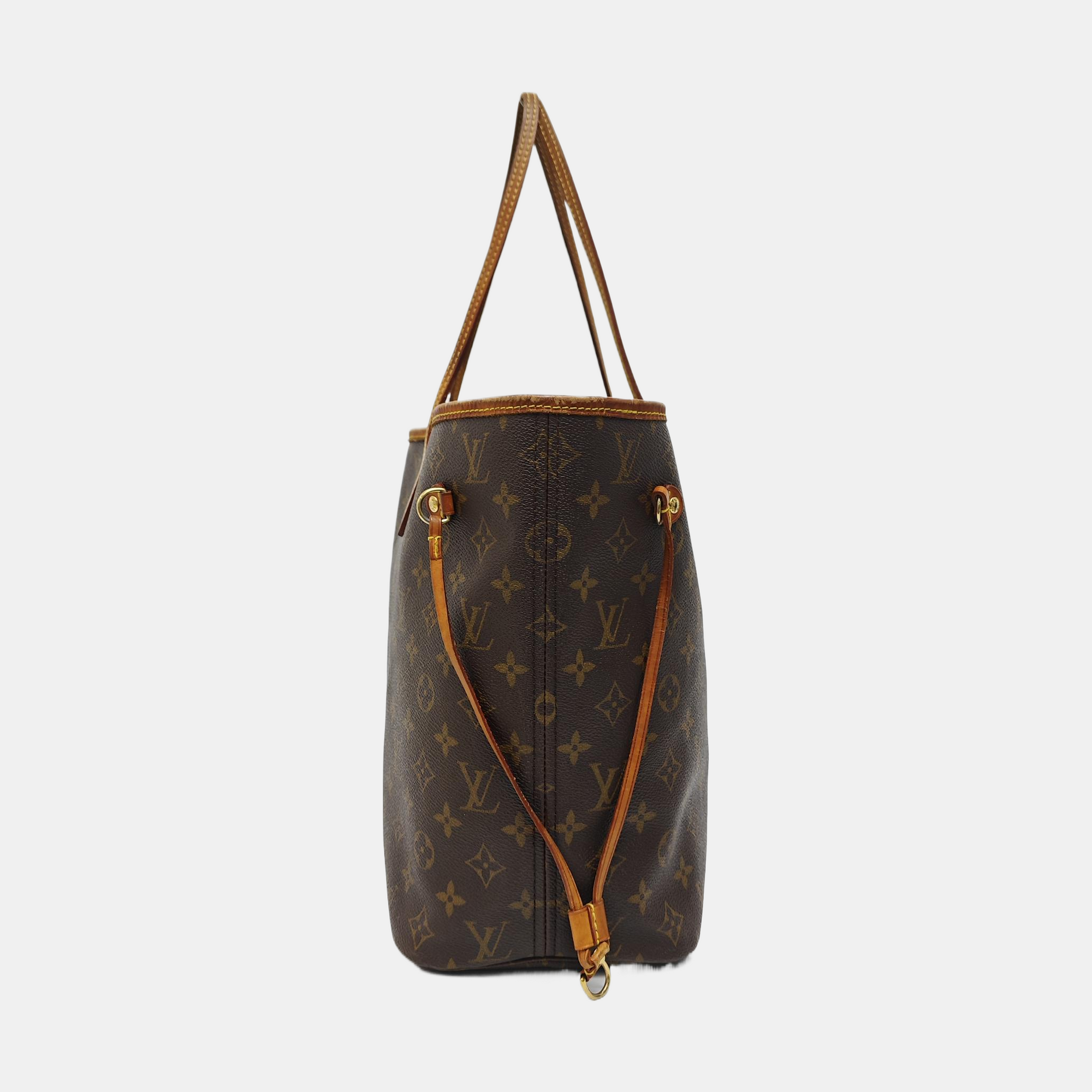 NEVERFULL MM Monogram Coated Canvas Brown