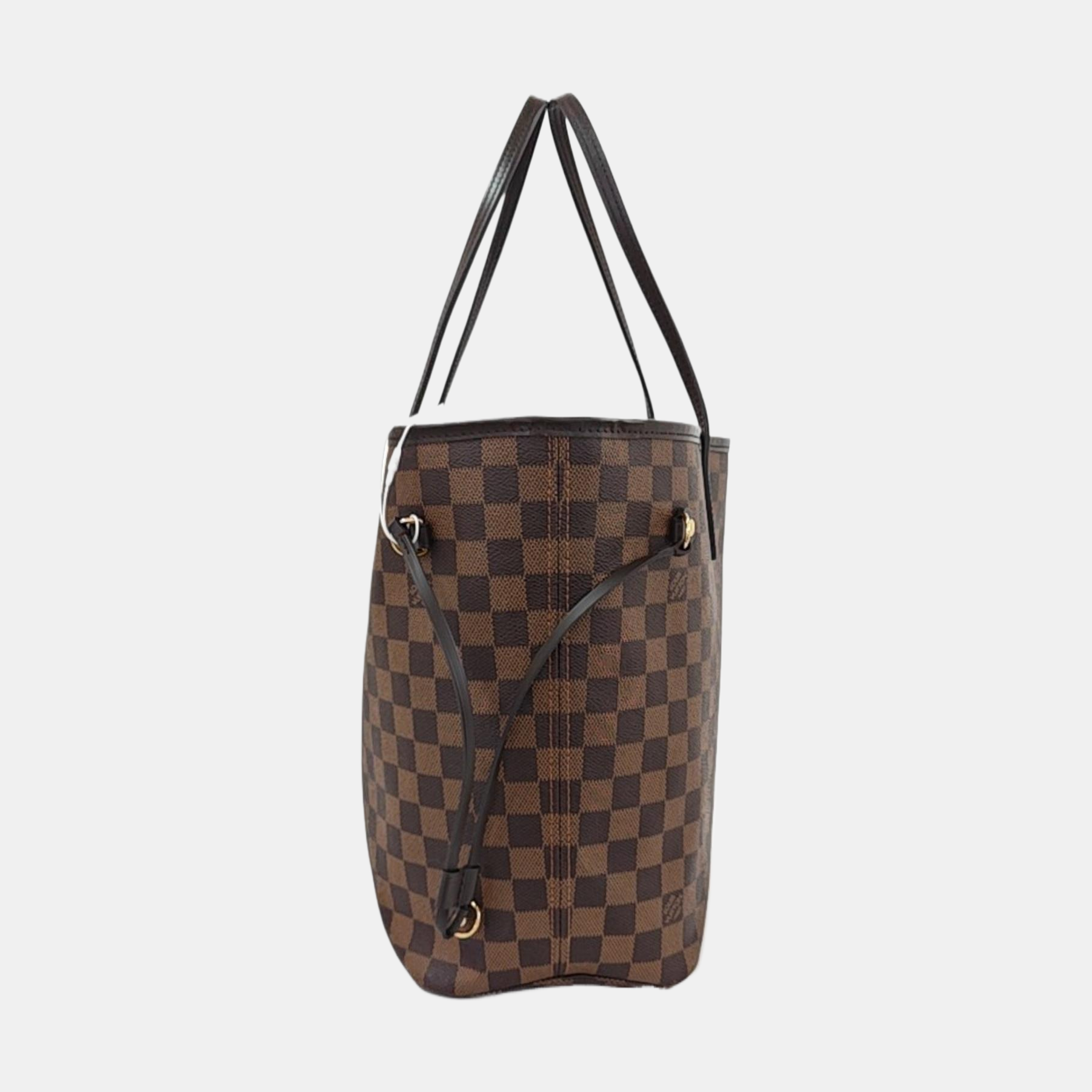 Authenticated pre-owned  NEVERFULL MM Damier Ebene Coated Canvas Brown - Tote Bag at Looply