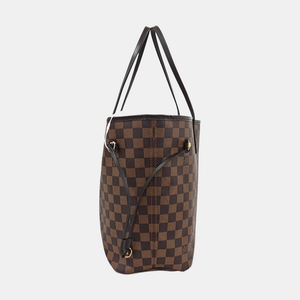 Authenticated pre-owned  NEVERFULL MM Damier Ebene Coated Canvas Brown - Tote Bag at Looply