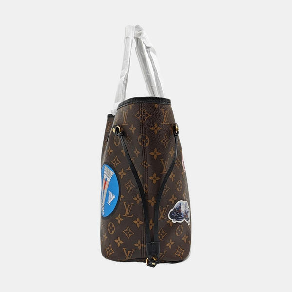NEVERFULL MM Monogram Coated Canvas Brown
