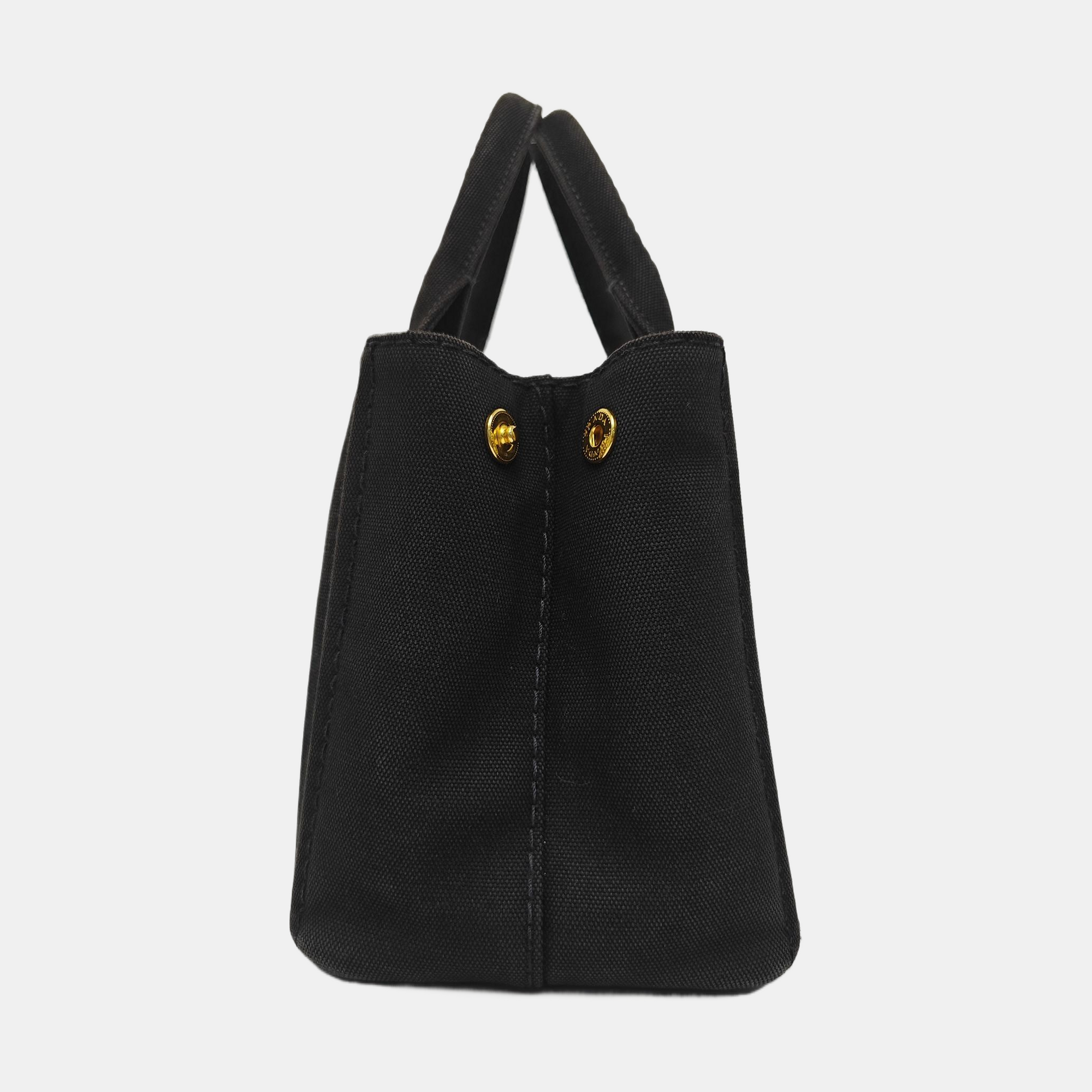 Denim Quilted Canvas Black